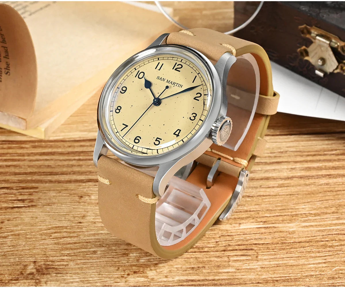 San Martin Vintage Men Pilot Watch by DarkByteGear