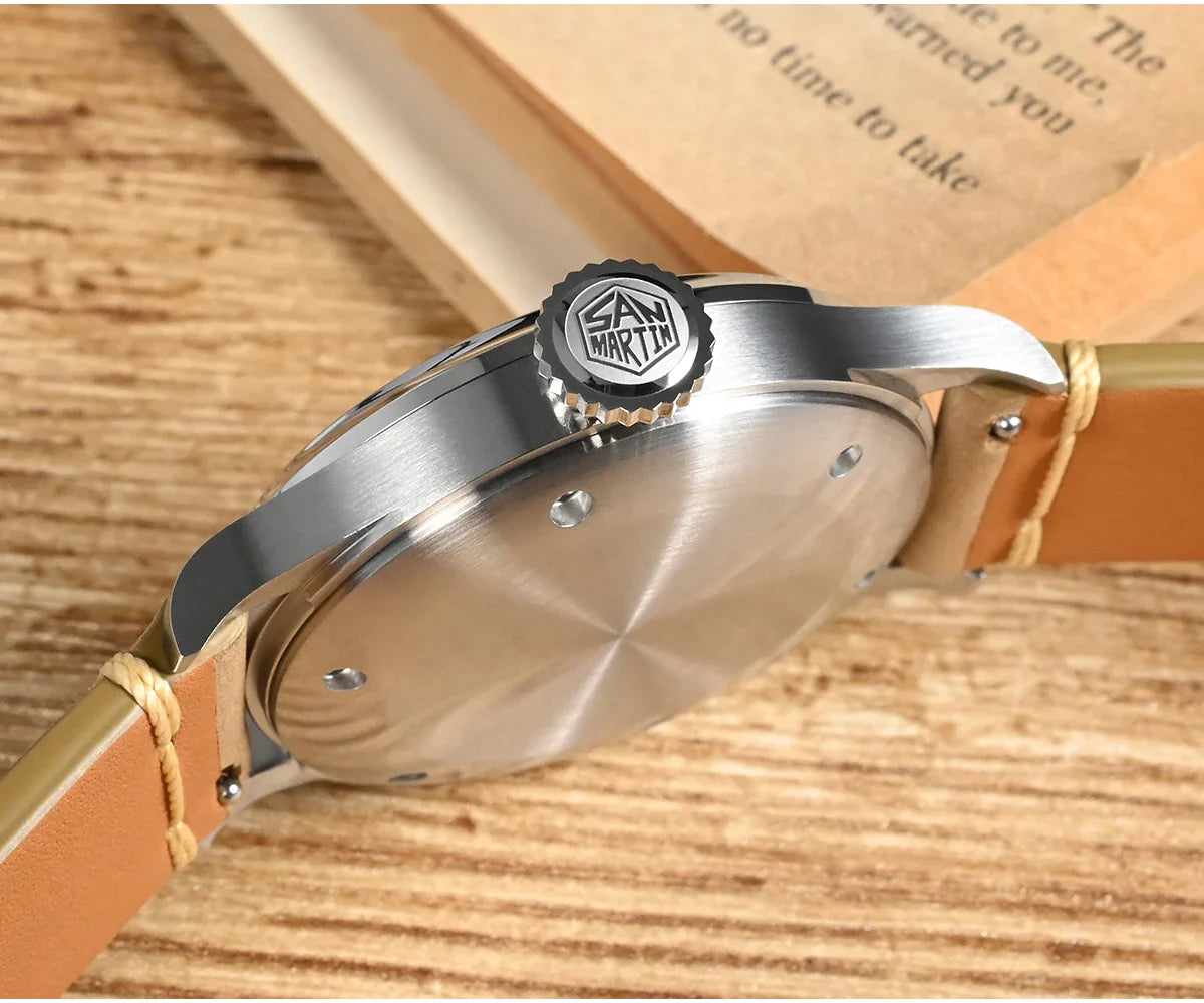 San Martin Vintage Men Pilot Watch by DarkByteGear