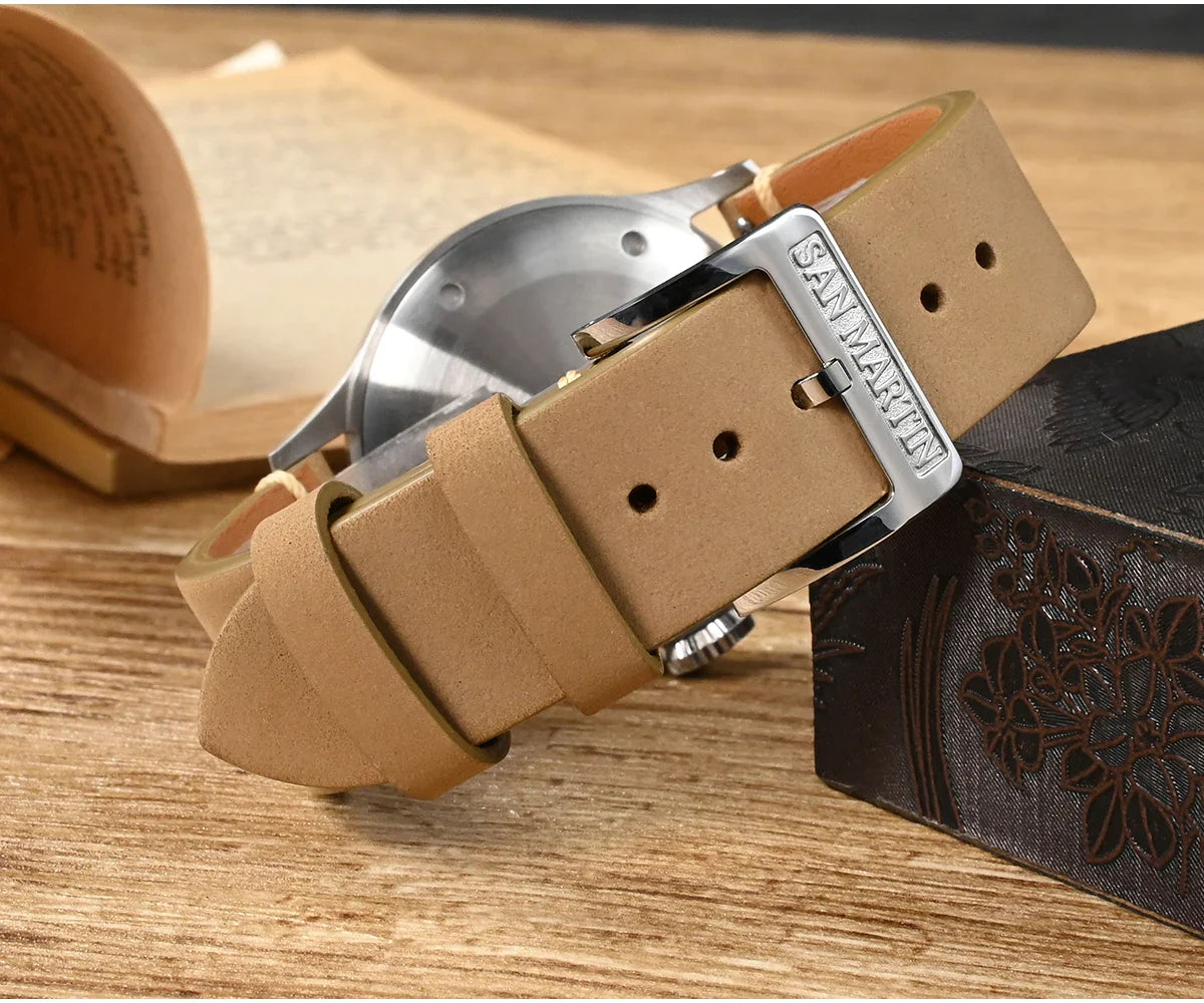 San Martin Vintage Men Pilot Watch by DarkByteGear