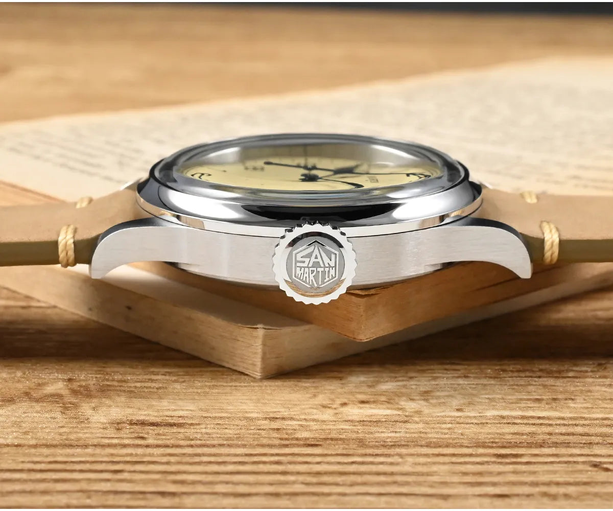 San Martin Vintage Men Pilot Watch by DarkByteGear