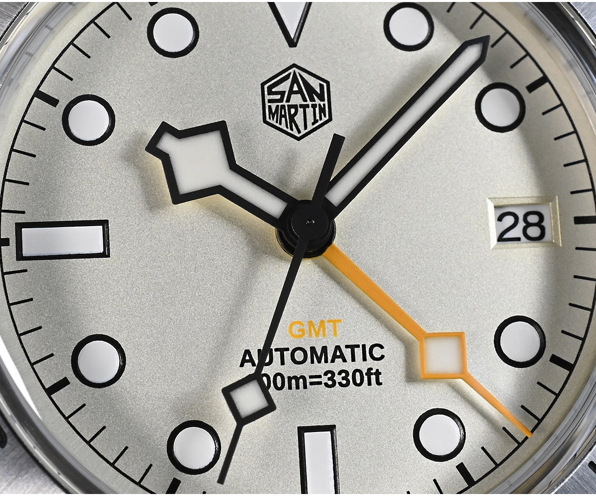 San Martin NH34 39mm BB GMT Watch by DarkByteGear
