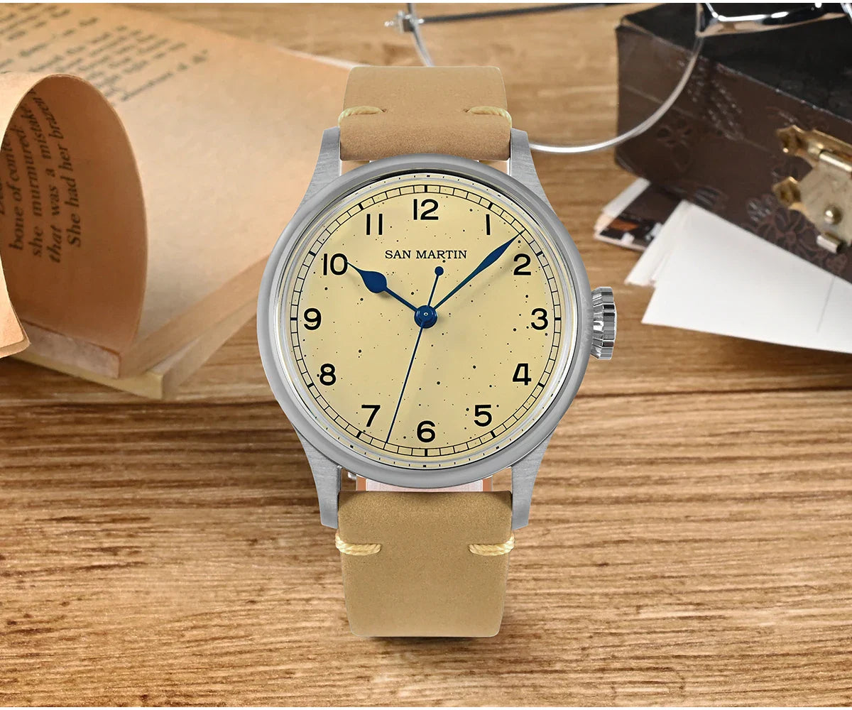San Martin Vintage Men Pilot Watch by DarkByteGear