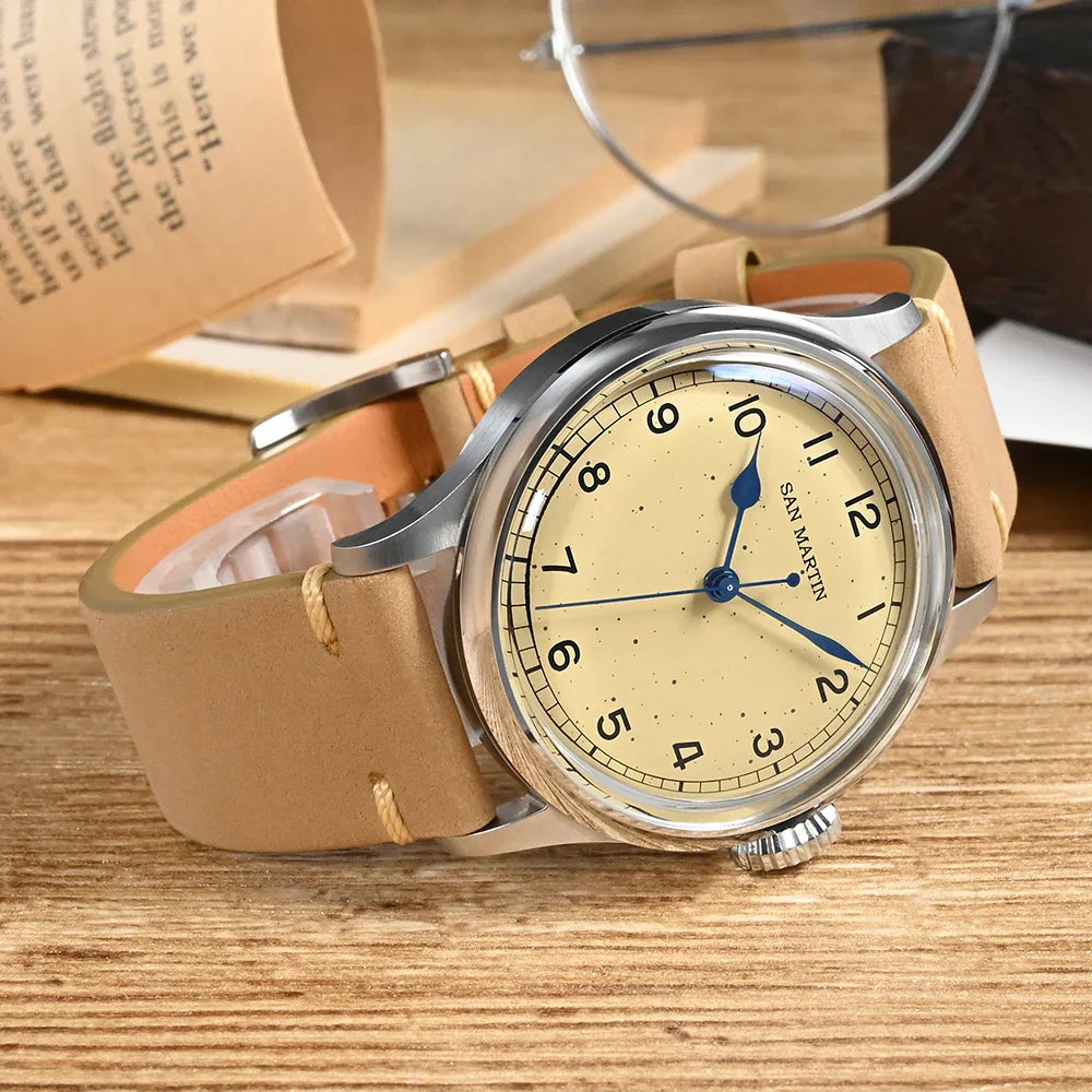 San Martin Vintage Men Pilot Watch by DarkByteGear