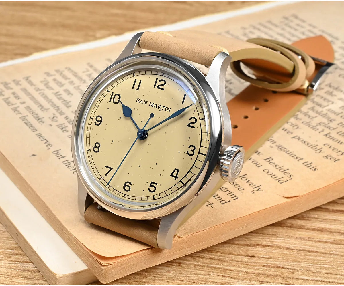 San Martin Vintage Men Pilot Watch by DarkByteGear