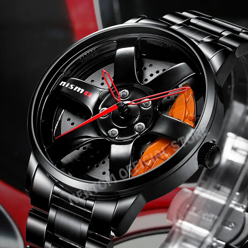 Car Wheel Rim Hub Watch by DarkByteGear