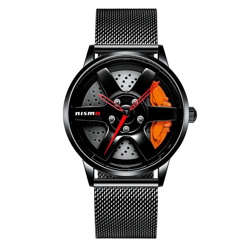 Car Wheel Rim Hub Watch by DarkByteGear