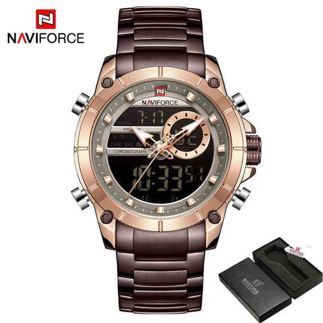 NAVIFORCE Casual Quartz Watch Men by DarkByteGear