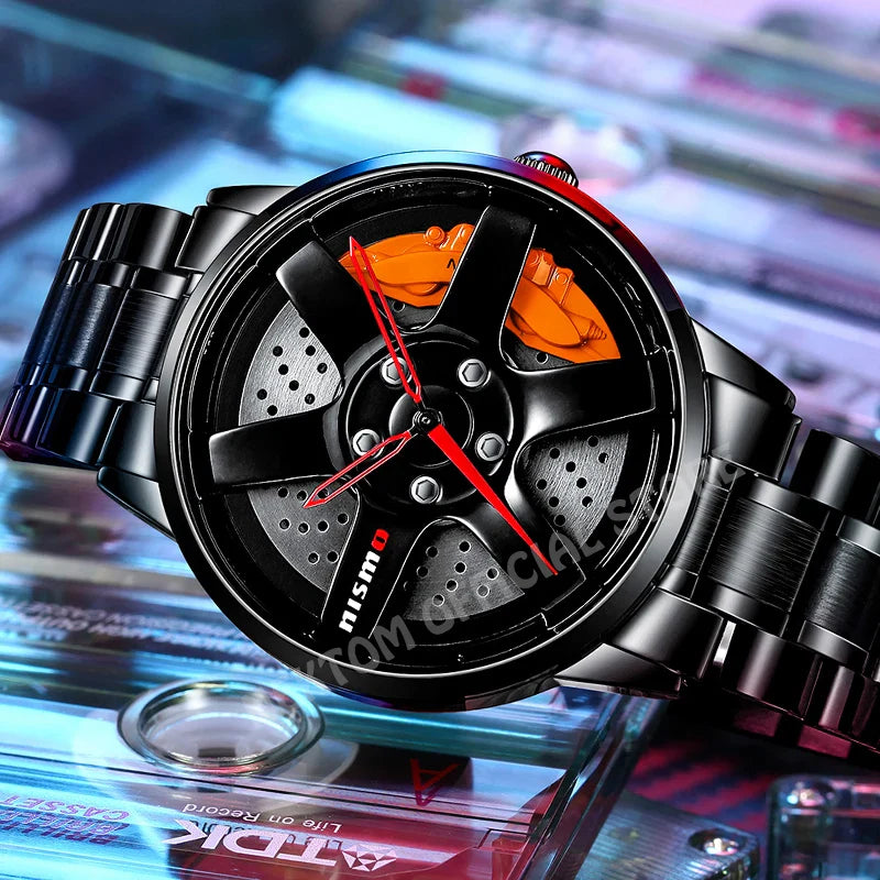 Car Wheel Rim Hub Watch by DarkByteGear