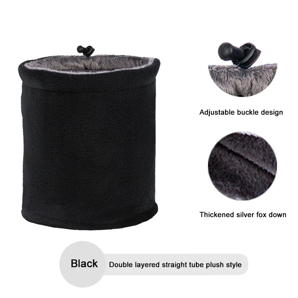 Thermal Sherpa Fleece Hood Ski Mask Winter Balaclava Cold Windproof Adjustable Women Plush Warm Hood Cover Hat Scarf Cycling Cap by DarkByteGear