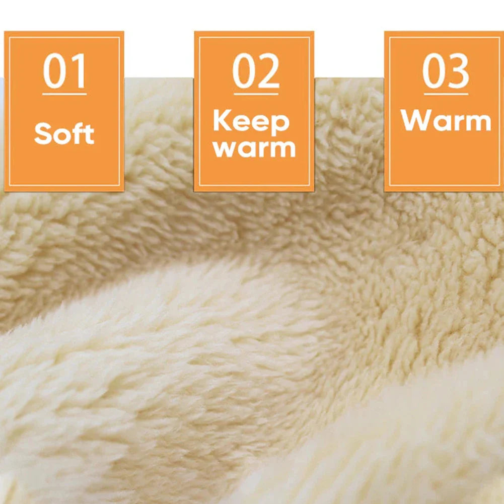 Thermal Sherpa Fleece Hood Ski Mask Winter Balaclava Cold Windproof Adjustable Women Plush Warm Hood Cover Hat Scarf Cycling Cap by DarkByteGear