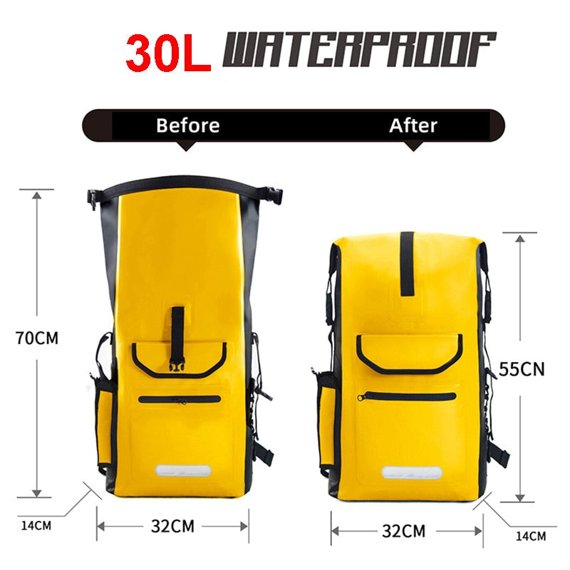 SeaSentinel 2023 - The 30L Waterproof River Hiking Backpack by DarkByteGear