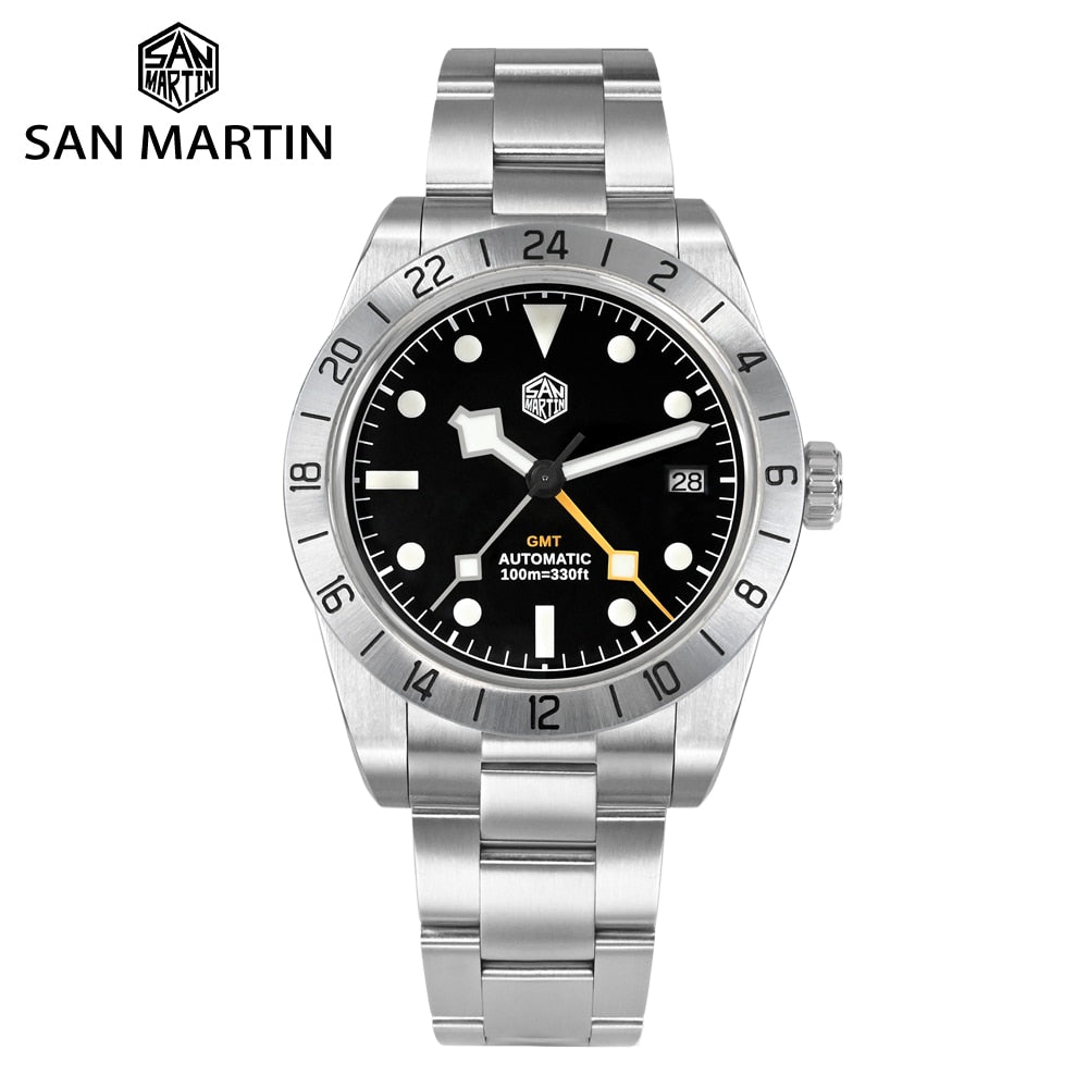 San Martin NH34 39mm BB GMT Watch by DarkByteGear