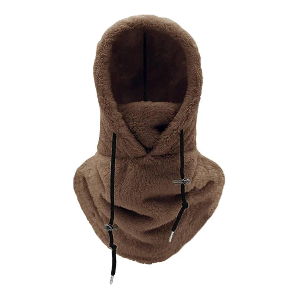 Thermal Sherpa Fleece Hood Ski Mask Winter Balaclava Cold Windproof Adjustable Women Plush Warm Hood Cover Hat Scarf Cycling Cap by DarkByteGear
