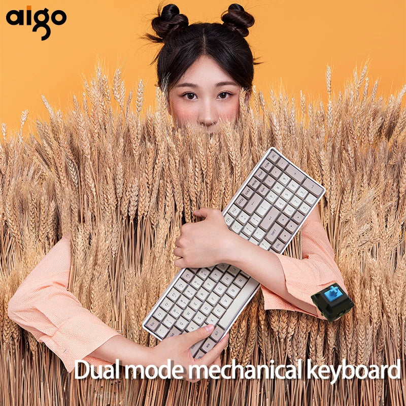 Aigo A100 Gaming Mechanical Keyboard 2.4G Wireless by DarkByteGear