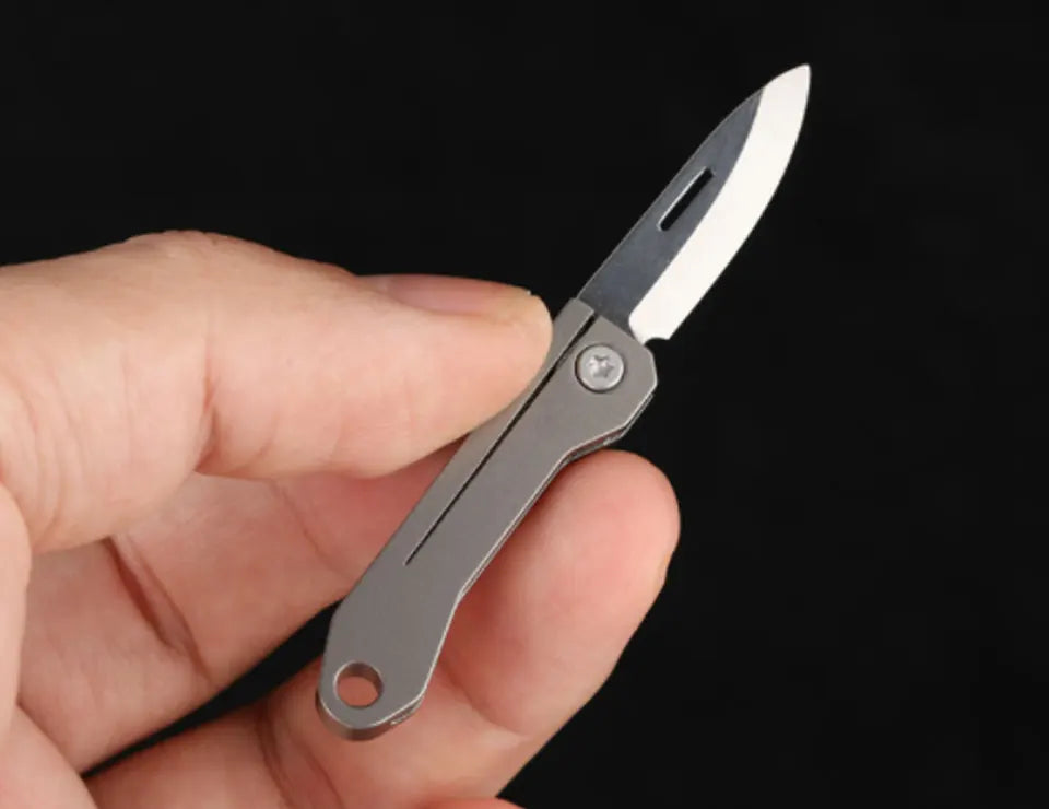Titanium Alloy Mini EDC Knife Camping Equipment Unboxing Mini Knife Keychain Hanging Outdoor Multi Tools Knife by DarkByteGear