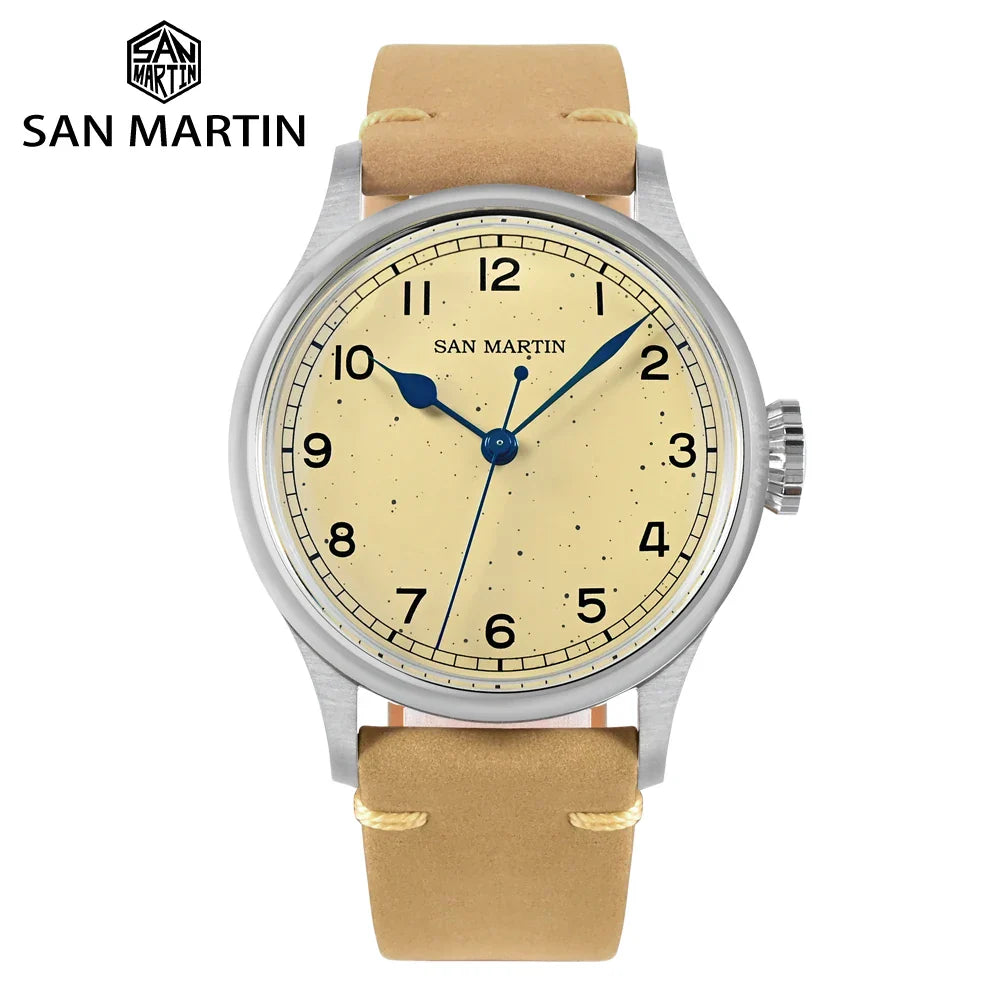 San Martin Vintage Men Pilot Watch by DarkByteGear