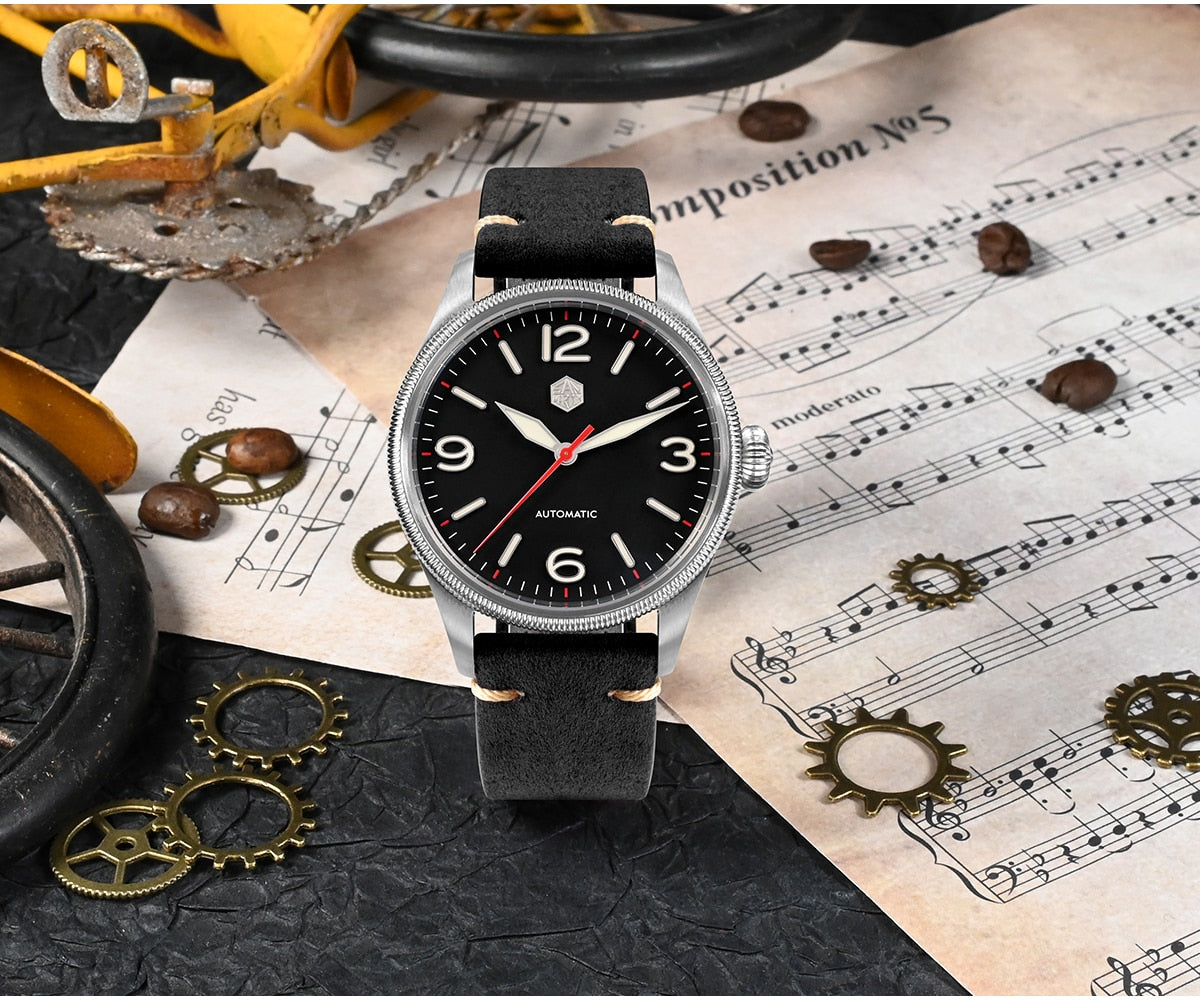 San Martin Retro Men Pilot Watch by DarkByteGear