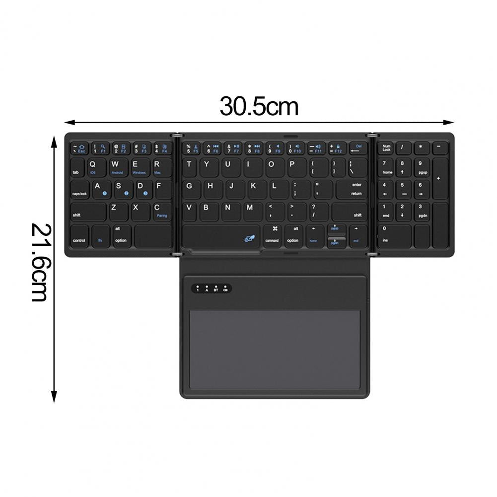 ByteCruncher Tri-Fold Wireless Mini Keyboard by DarkByteGear