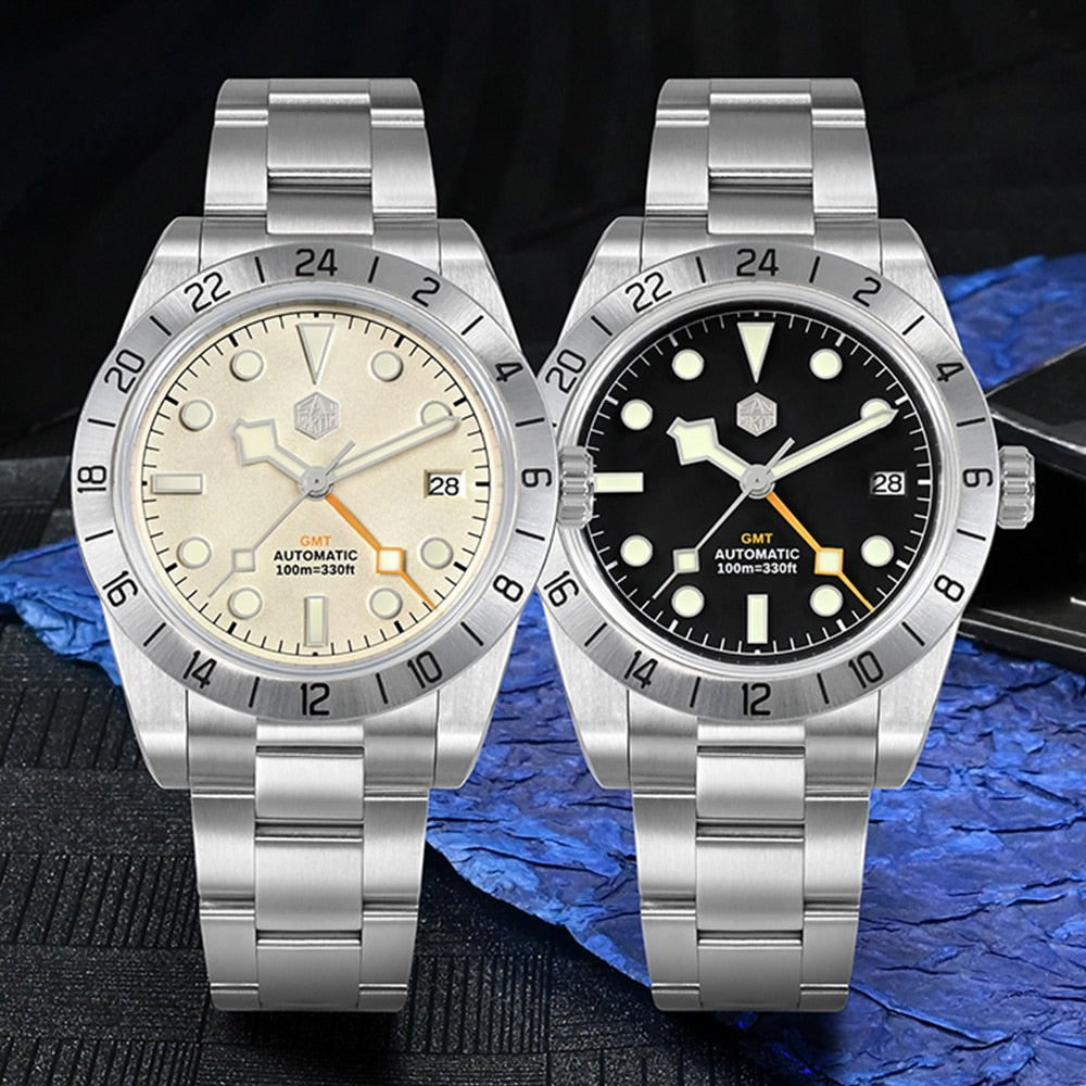 San Martin NH34 39mm BB GMT Watch by DarkByteGear