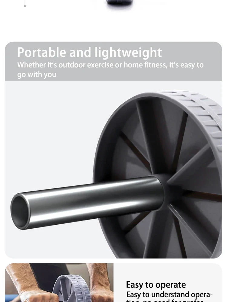 1pc Household Silent Abdominal Workout Roller, Abdominal Exercise Wheel For Workout Body Building, Waist & Tummy Slimming by DarkByteGear