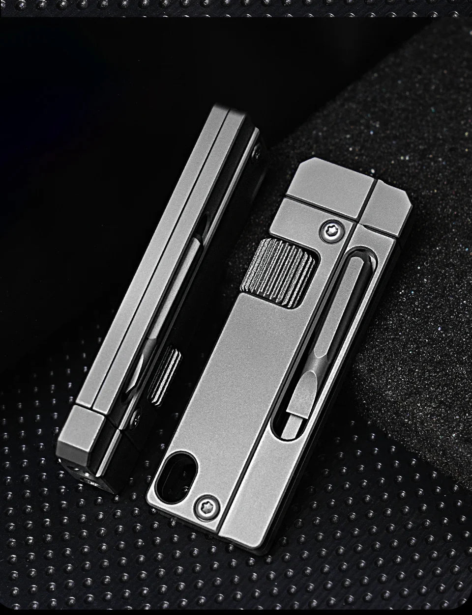 Titanium Functional Keychain Multifunctional Outdoor Portable EDC Tool With Screwdriver Also Can Unscrew Hexagonal Nut by DarkByteGear