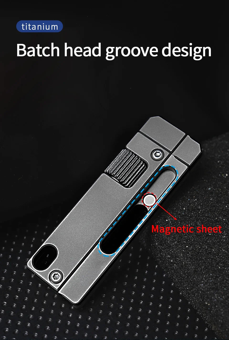Titanium Functional Keychain Multifunctional Outdoor Portable EDC Tool With Screwdriver Also Can Unscrew Hexagonal Nut by DarkByteGear