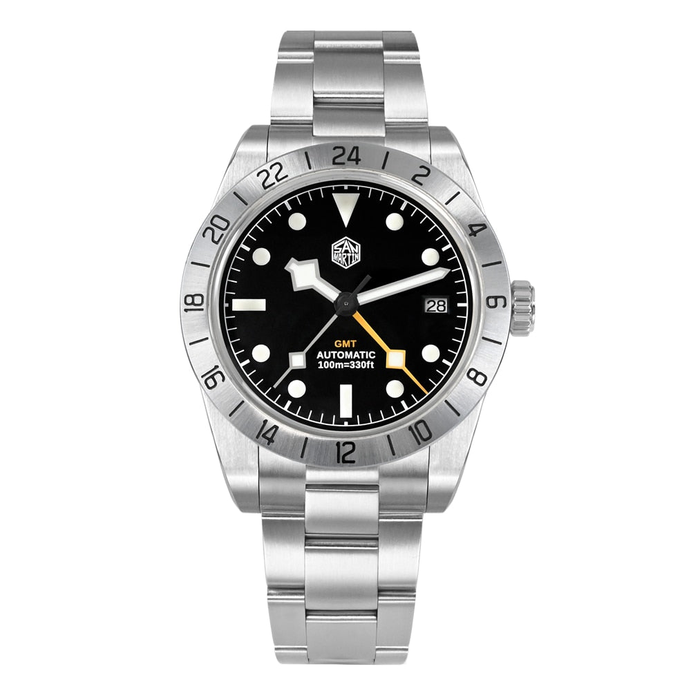 San Martin NH34 39mm BB GMT Watch by DarkByteGear