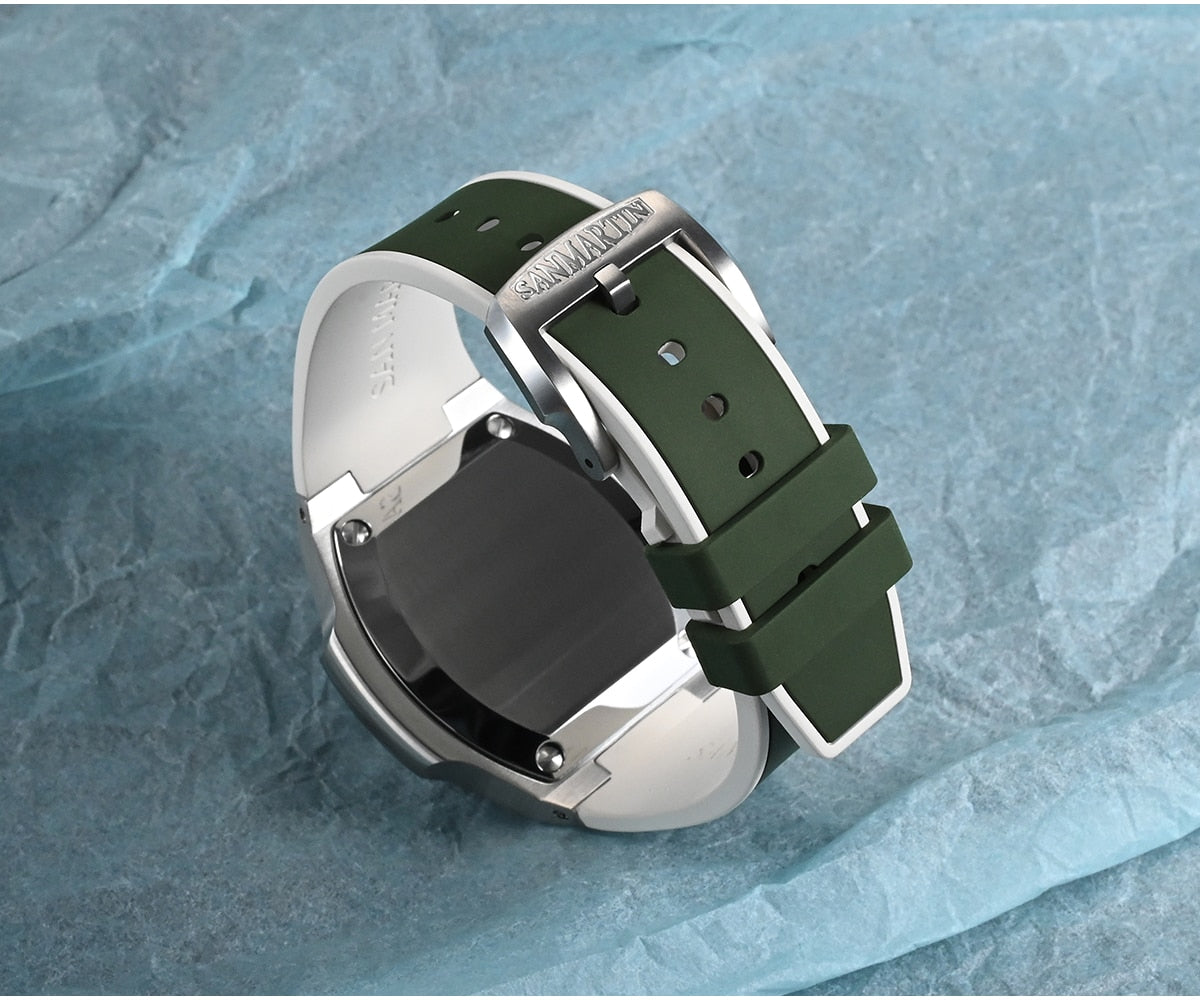 San Martin Miyota 9120 Multi-function Two-Tone FKM Watch by DarkByteGear