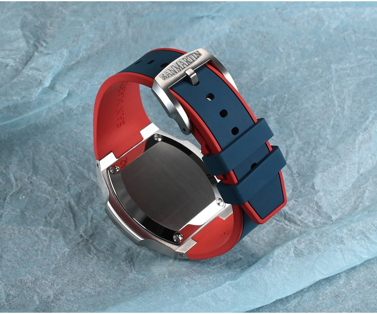 San Martin Miyota 9120 Multi-function Two-Tone FKM Watch by DarkByteGear