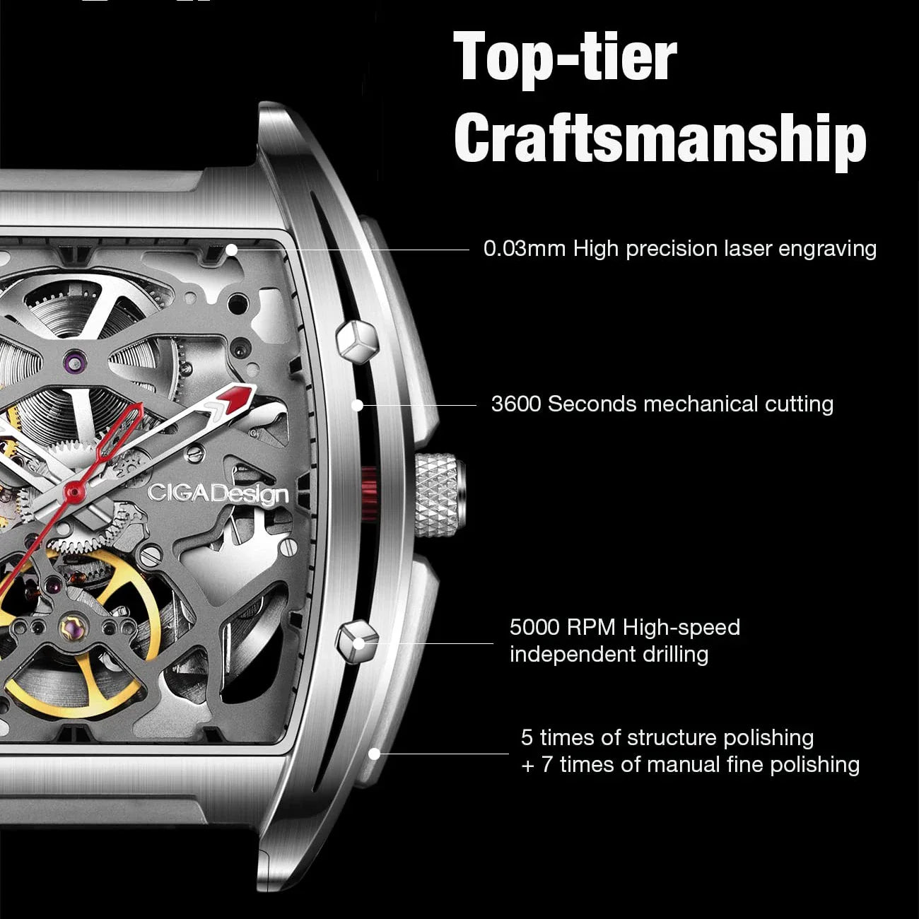 CIGA DESIGN Z Series Skeleton Automatic Mechanical Watch by DarkByteGear