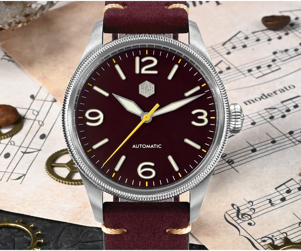 San Martin Retro Men Pilot Watch by DarkByteGear