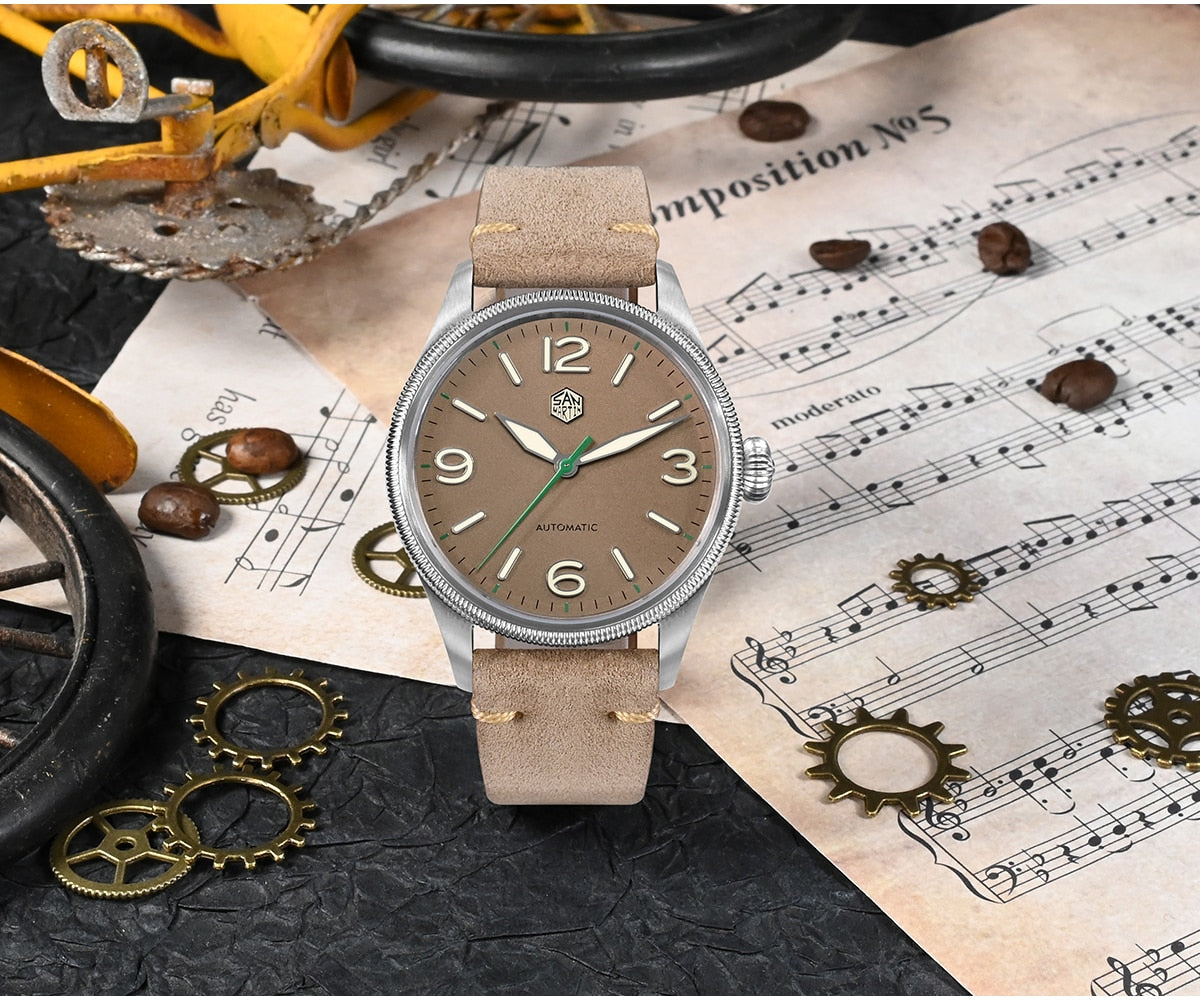 San Martin Retro Men Pilot Watch by DarkByteGear