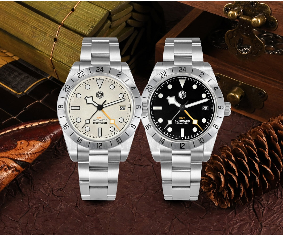 San Martin NH34 39mm BB GMT Watch by DarkByteGear