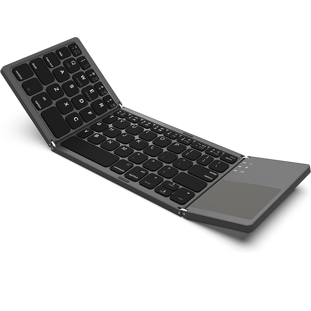 StealthFold Hacker-Grade Bluetooth Touchpad Keyboard by DarkByteGear