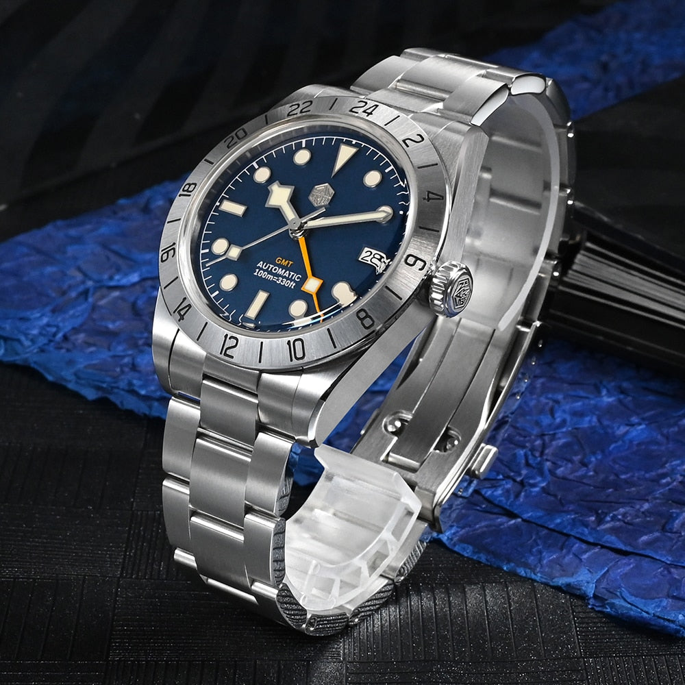 San Martin NH34 39mm BB GMT Watch by DarkByteGear