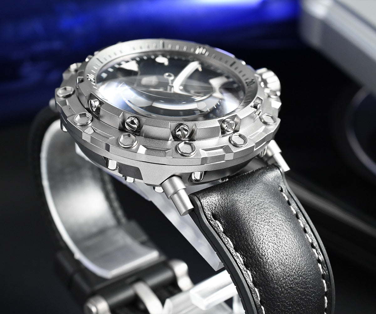 San Martin Luxury Watch Titanium MOP Dial Limited Edition by DarkByteGear