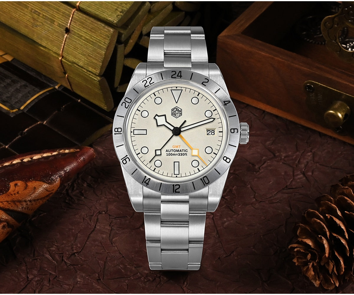 San Martin NH34 39mm BB GMT Watch by DarkByteGear