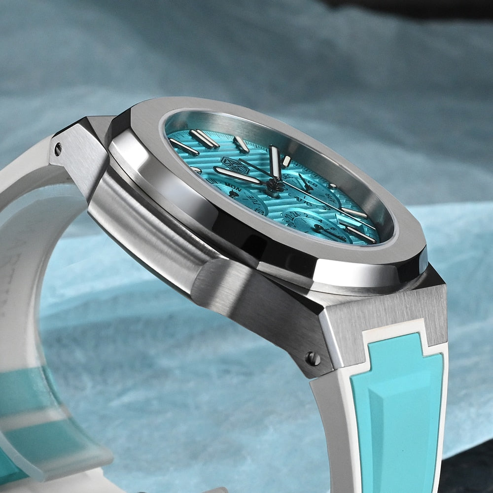 San Martin Miyota 9120 Multi-function Two-Tone FKM Watch by DarkByteGear