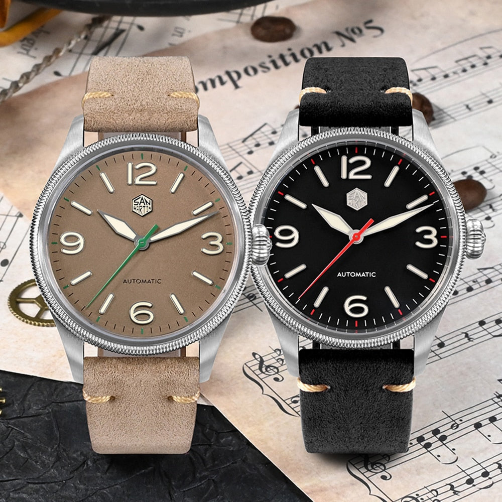 San Martin Retro Men Pilot Watch by DarkByteGear