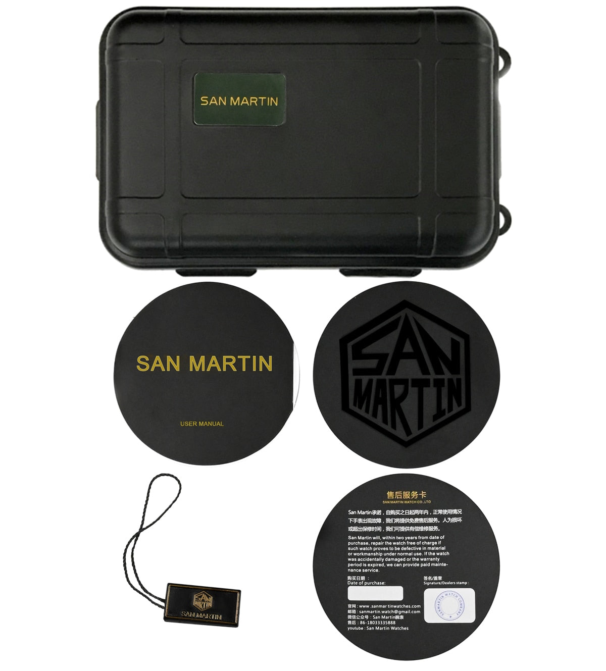 San Martin Luxury Watch Titanium MOP Dial Limited Edition by DarkByteGear