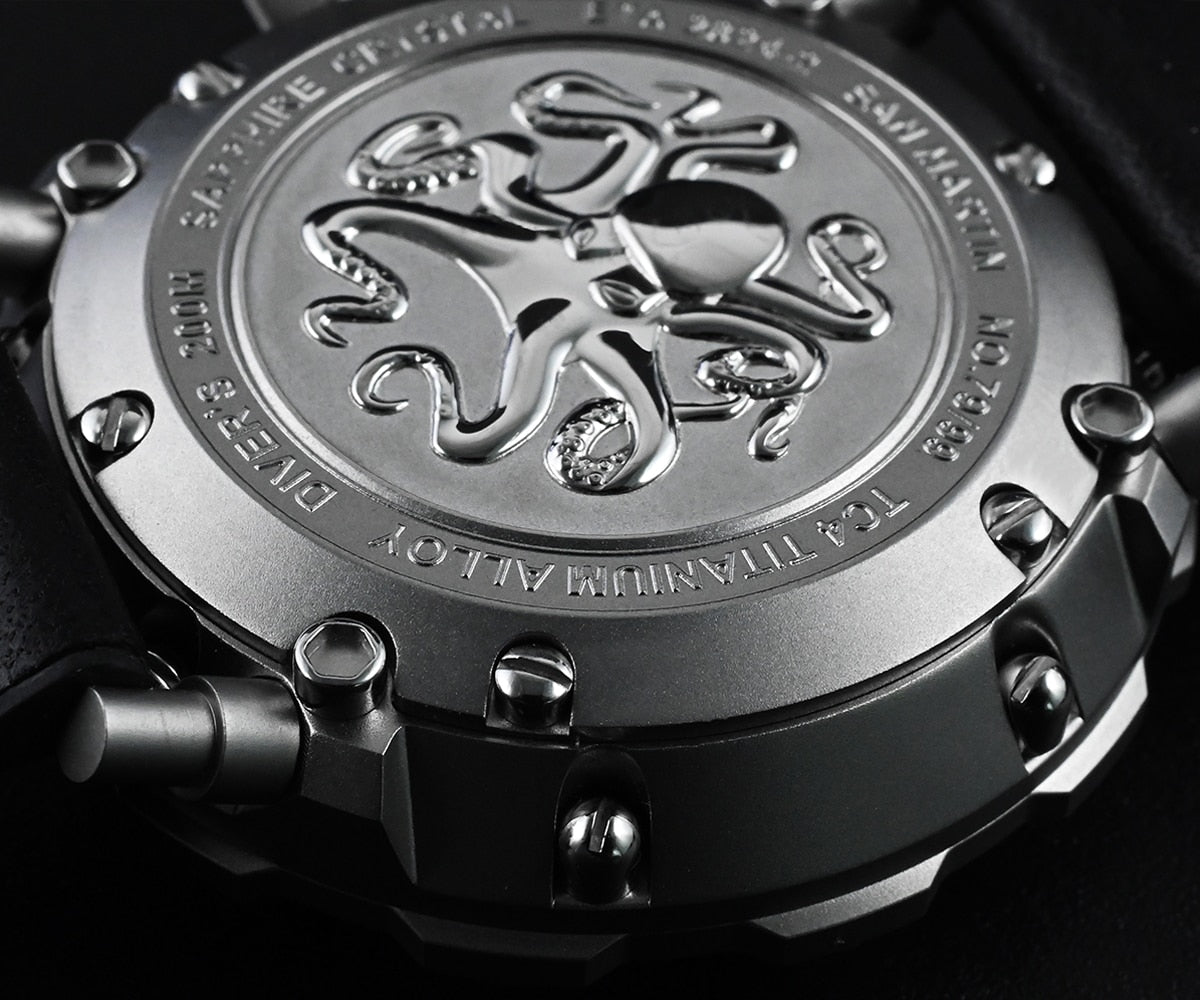 San Martin Luxury Watch Titanium MOP Dial Limited Edition by DarkByteGear