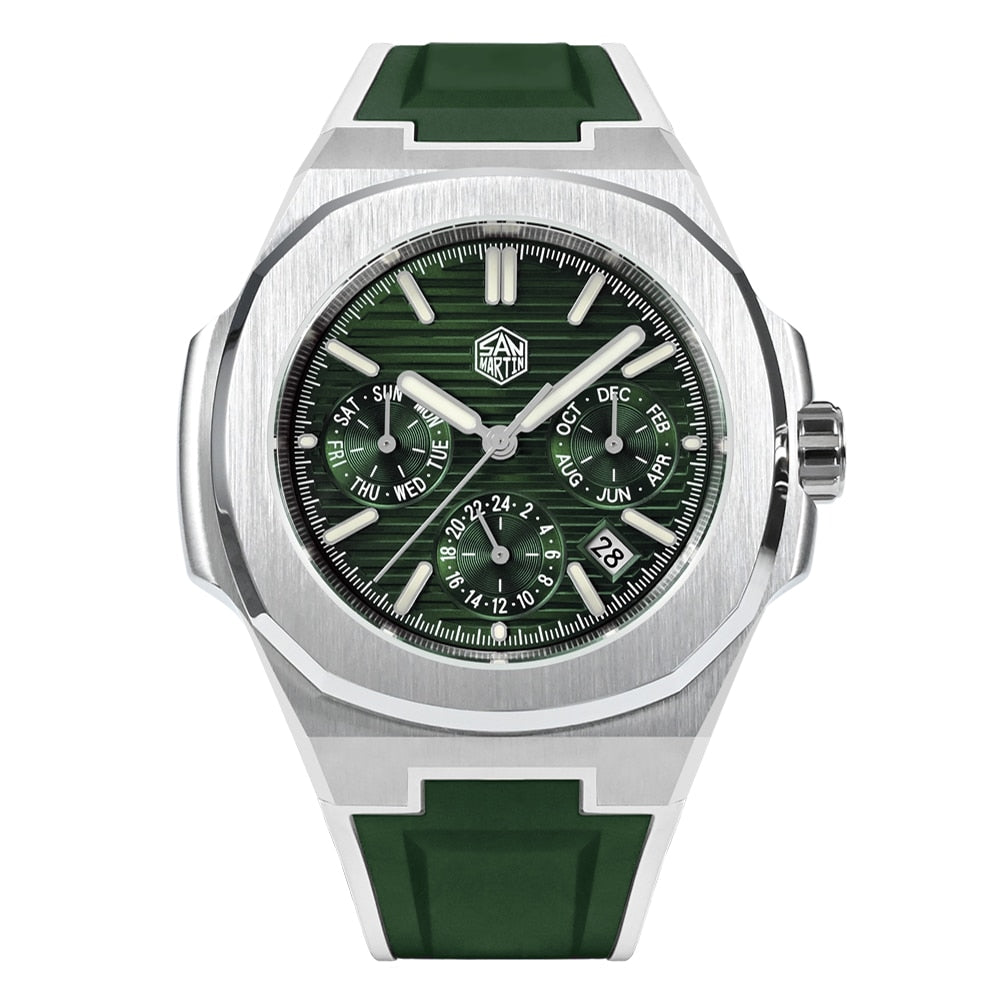 San Martin Miyota 9120 Multi-function Two-Tone FKM Watch by DarkByteGear