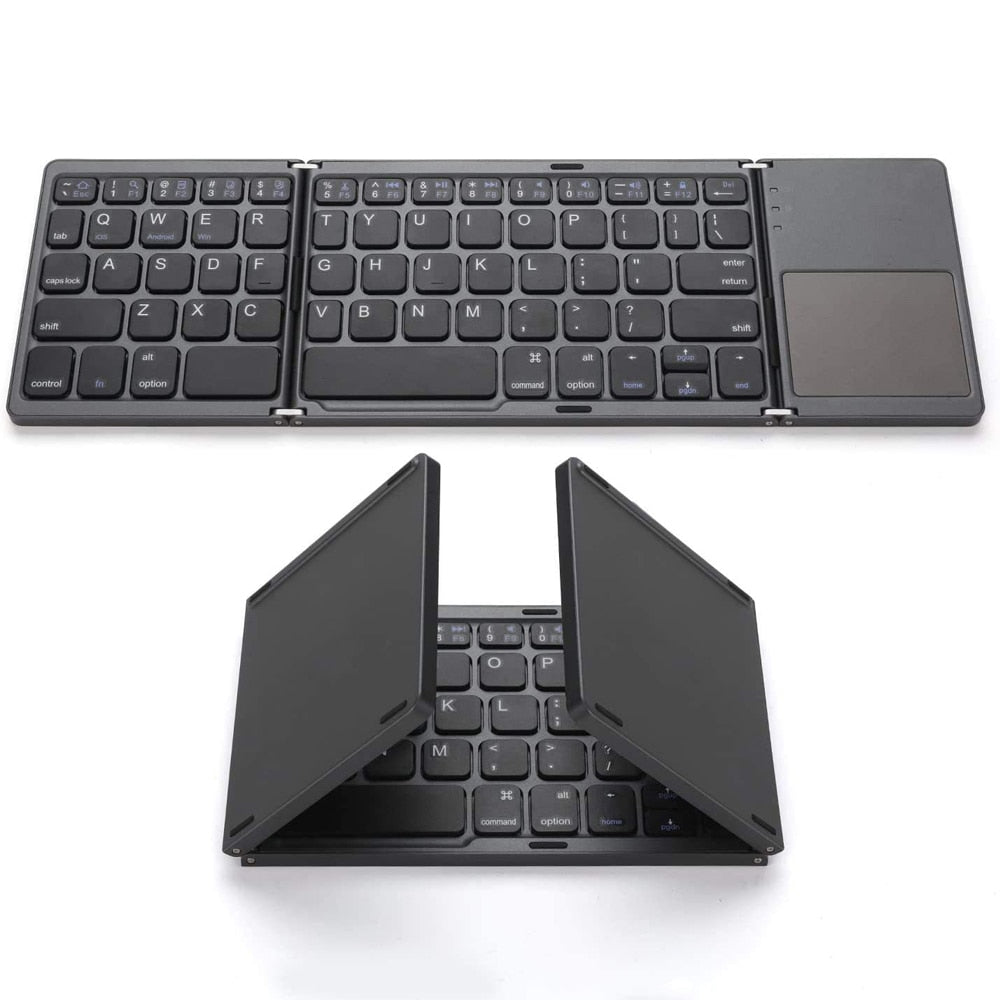 StealthFold Hacker-Grade Bluetooth Touchpad Keyboard by DarkByteGear