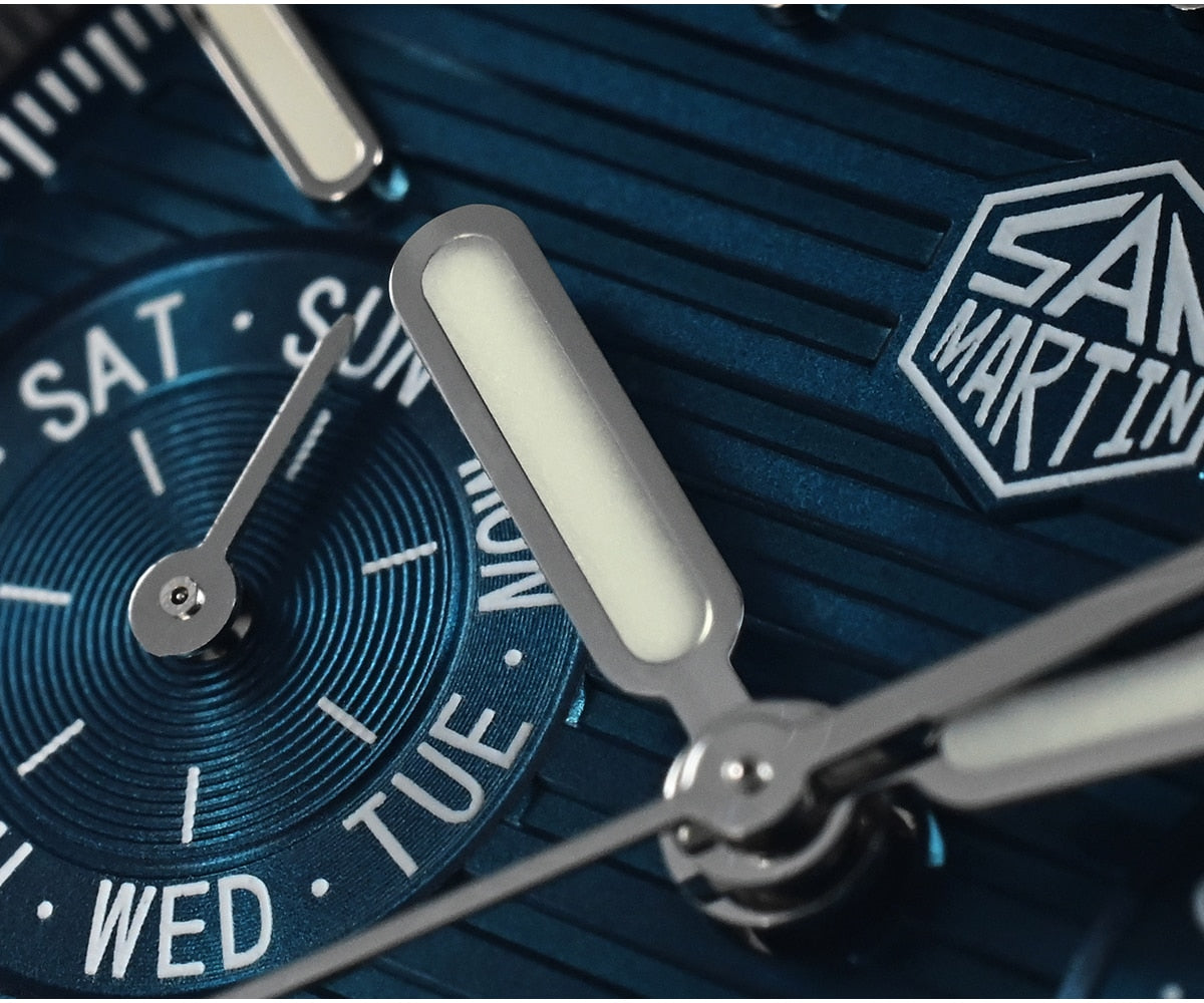 San Martin Miyota 9120 Multi-function Two-Tone FKM Watch by DarkByteGear