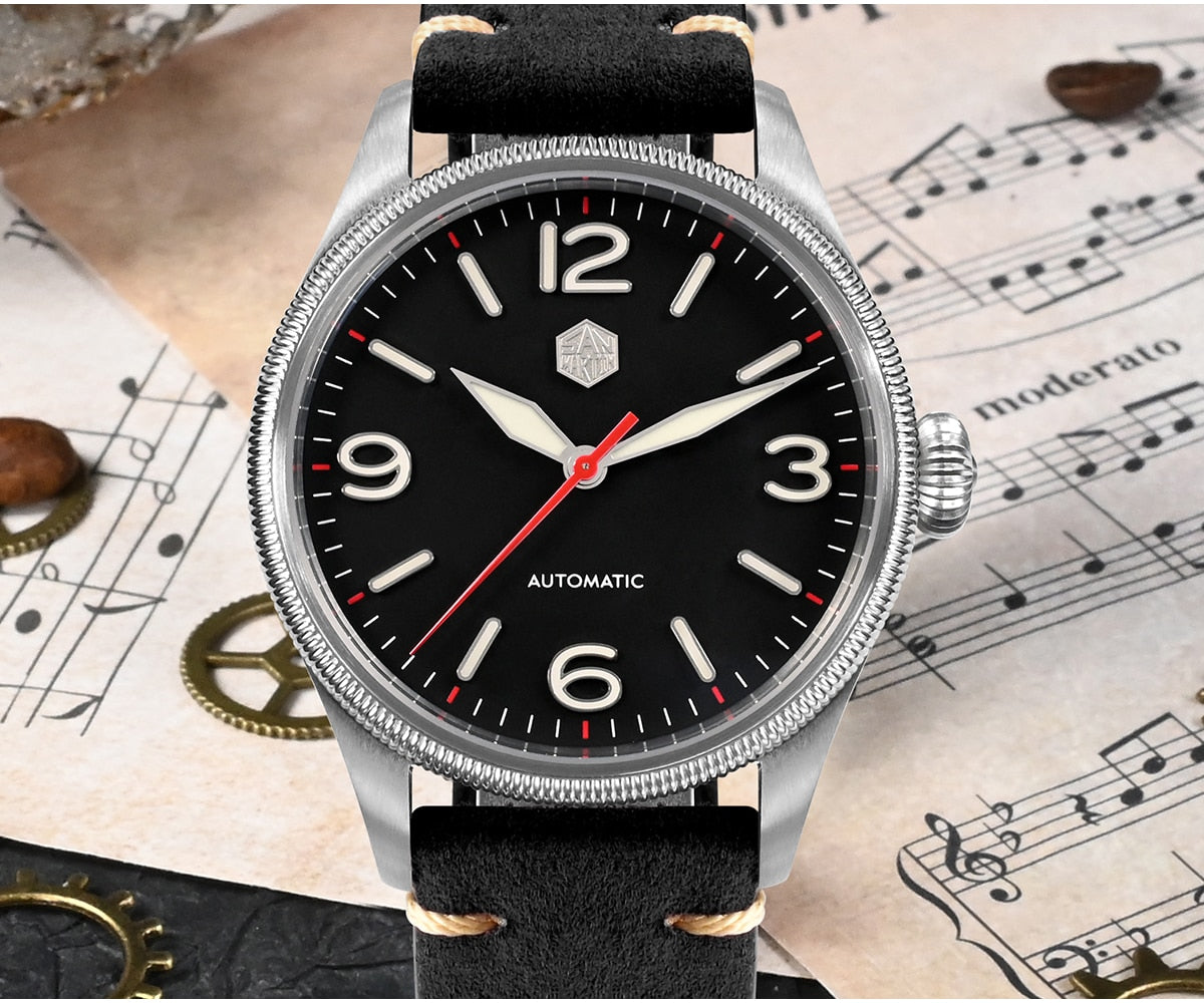 San Martin Retro Men Pilot Watch by DarkByteGear