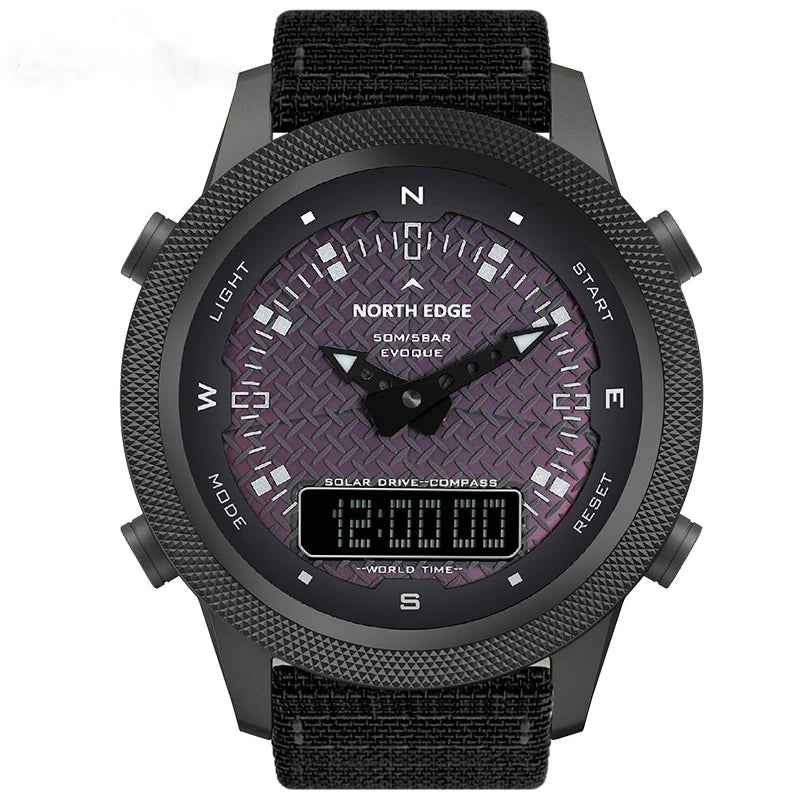 NORTH EDGE Men Solar Power Digital Watch by DarkByteGear