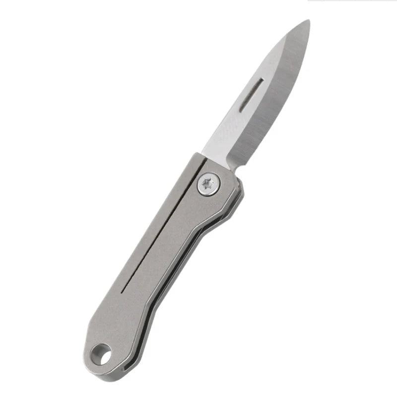 Titanium Alloy Mini EDC Knife Camping Equipment Unboxing Mini Knife Keychain Hanging Outdoor Multi Tools Knife by DarkByteGear
