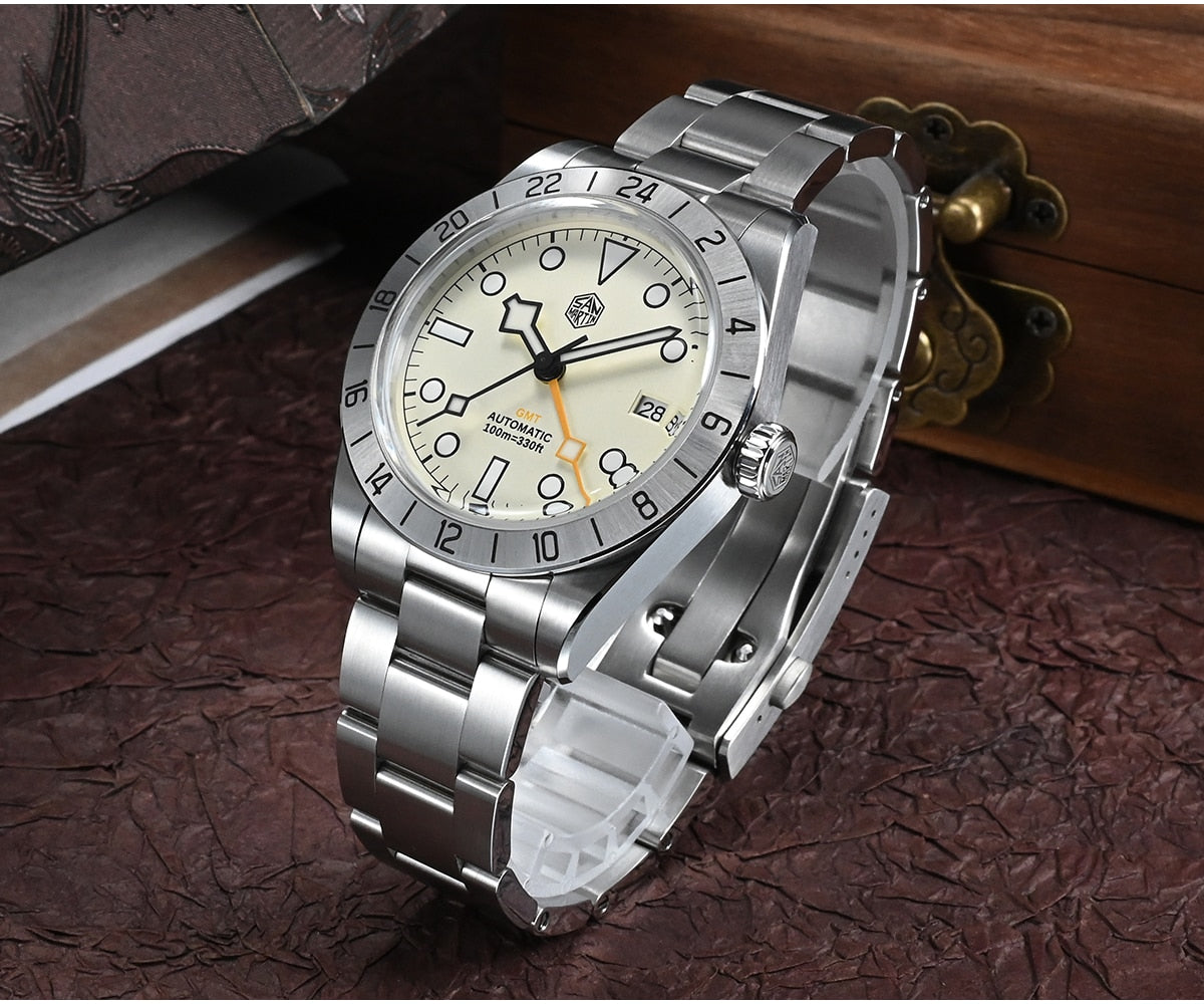 San Martin NH34 39mm BB GMT Watch by DarkByteGear