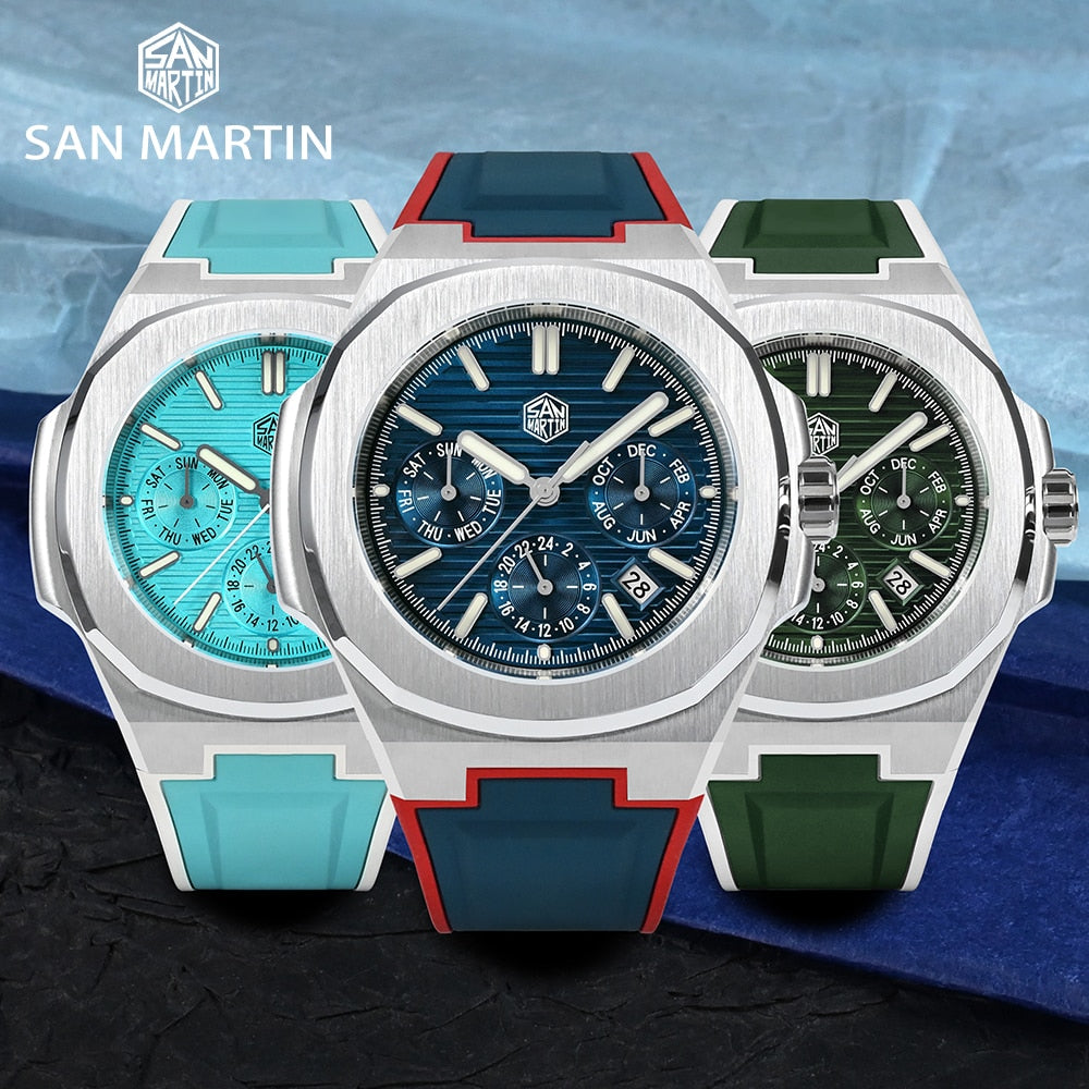 San Martin Miyota 9120 Multi-function Watch by DarkByteGear