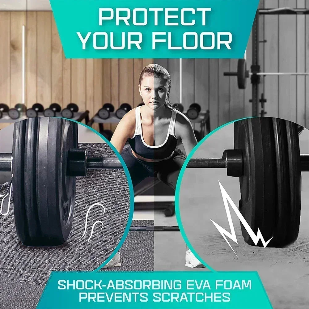 4~20Pcs Puzzle Fitness Mat, Eva Interlocking Foam Floor Tiles for Home Gym, Home Gym Equipment Mat, Non-Slip Floor Mat for Kids by DarkByteGear